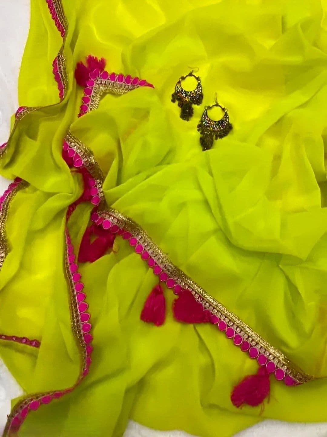 RENBRIZA Poly Georgette Saree thumbnail 6