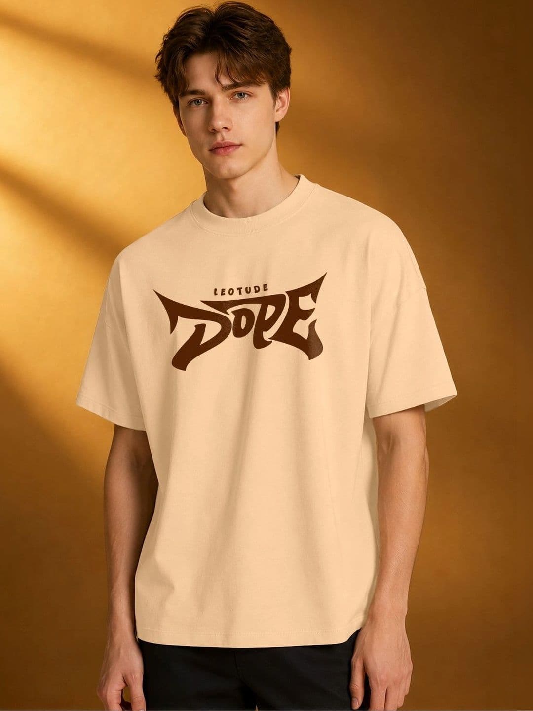 JUST ROAR Men Typography Printed Drop-Shoulder Sleeves T-shirt - view 1