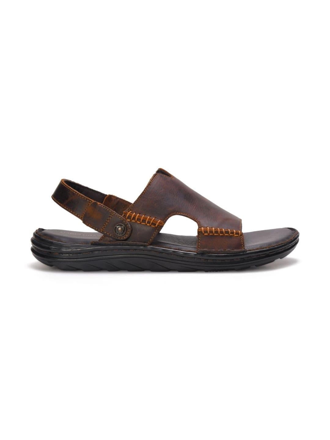 Mardi Gras Men Leather Comfort Sandals thumbnail 4