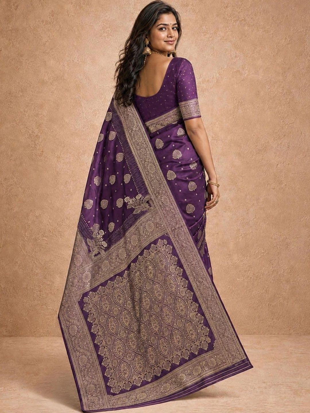 SAMANTHA Woven Design Zari Silk Blend Paithani Saree thumbnail 4