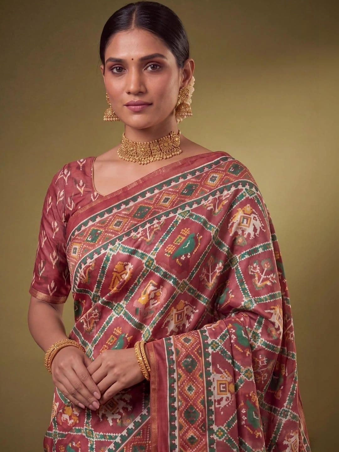 SAMANTHA Zari Silk Blend Saree thumbnail 7