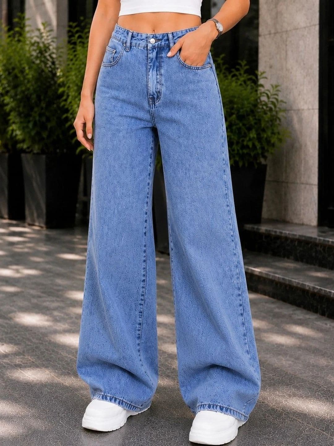 AKACY Women Straight Fit High-Rise Stretchable Jeans - view 1