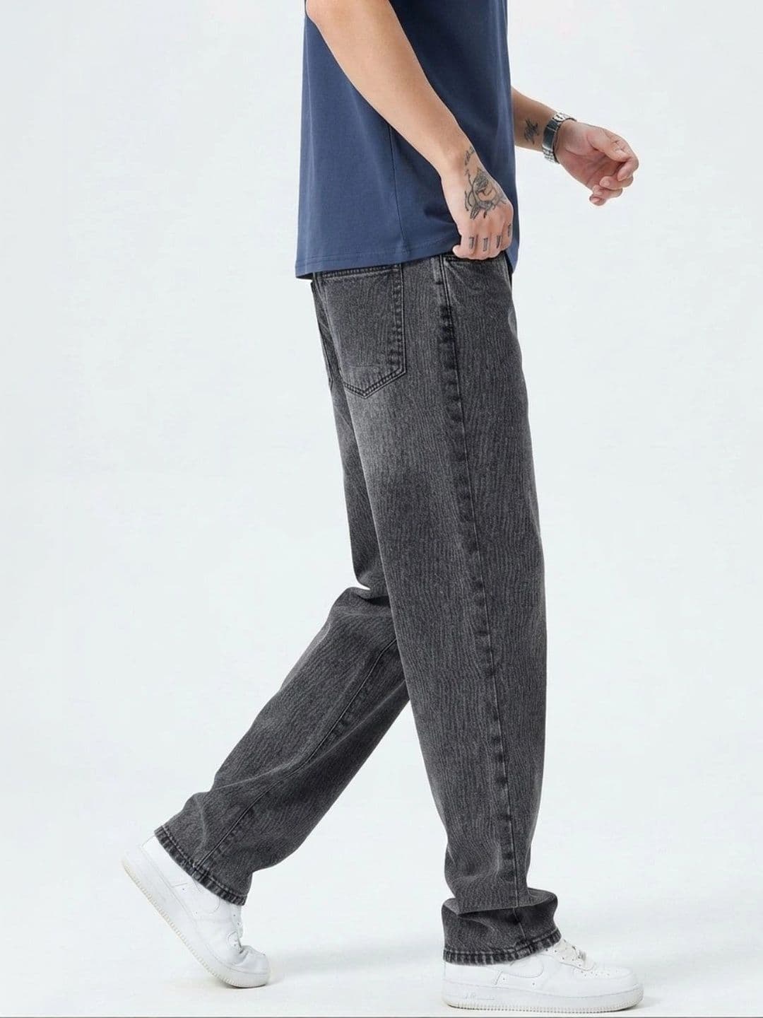 BREXX Men Jean Straight Fit Mid-Rise Printed Stretchable Jeans thumbnail 6