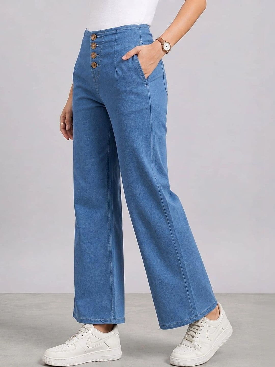 Mast & Harbour Women Comfort Straight Fit High-Rise Jeans thumbnail 2