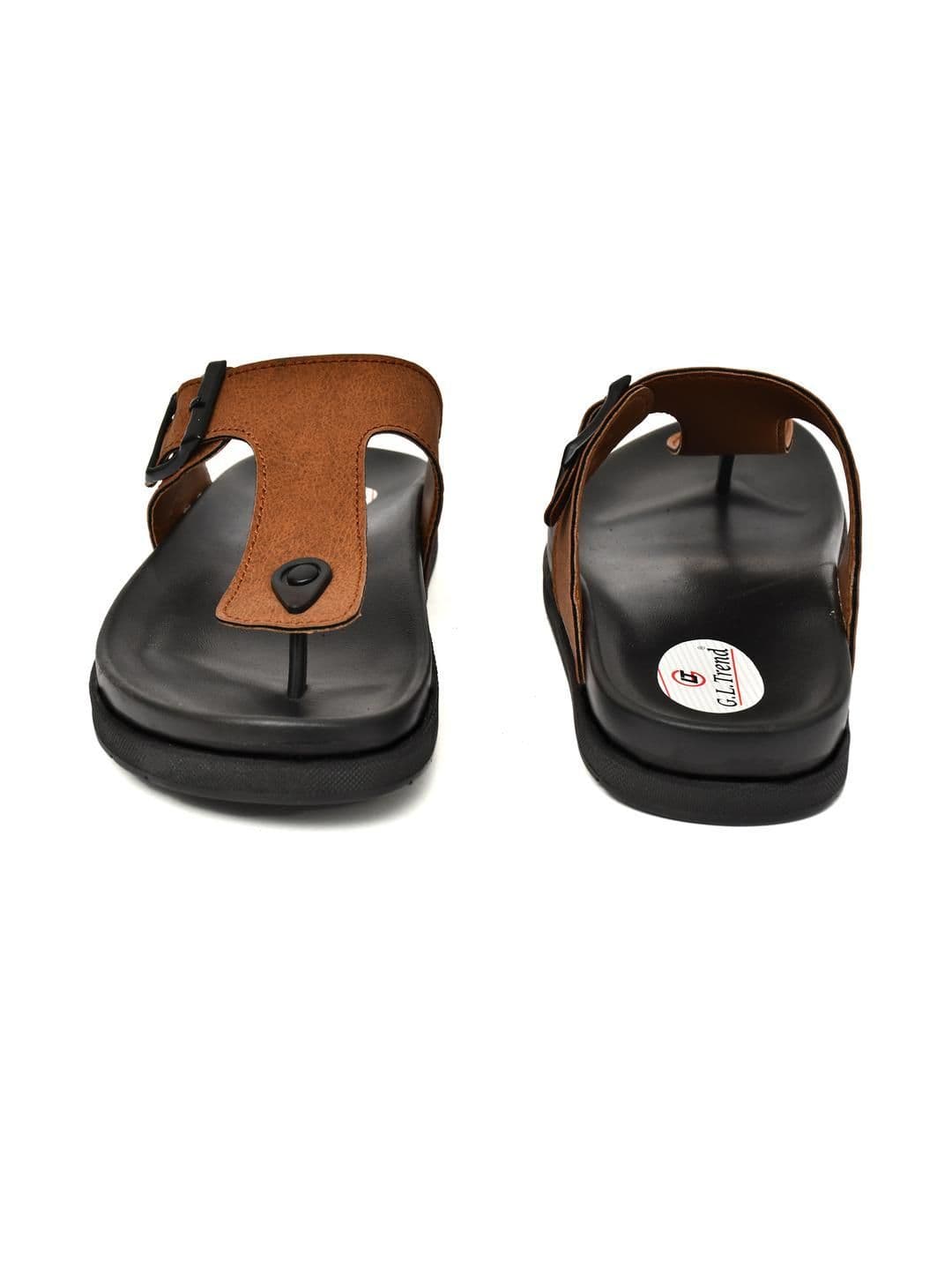 G L Trend Tan Leather Sandals thumbnail 3
