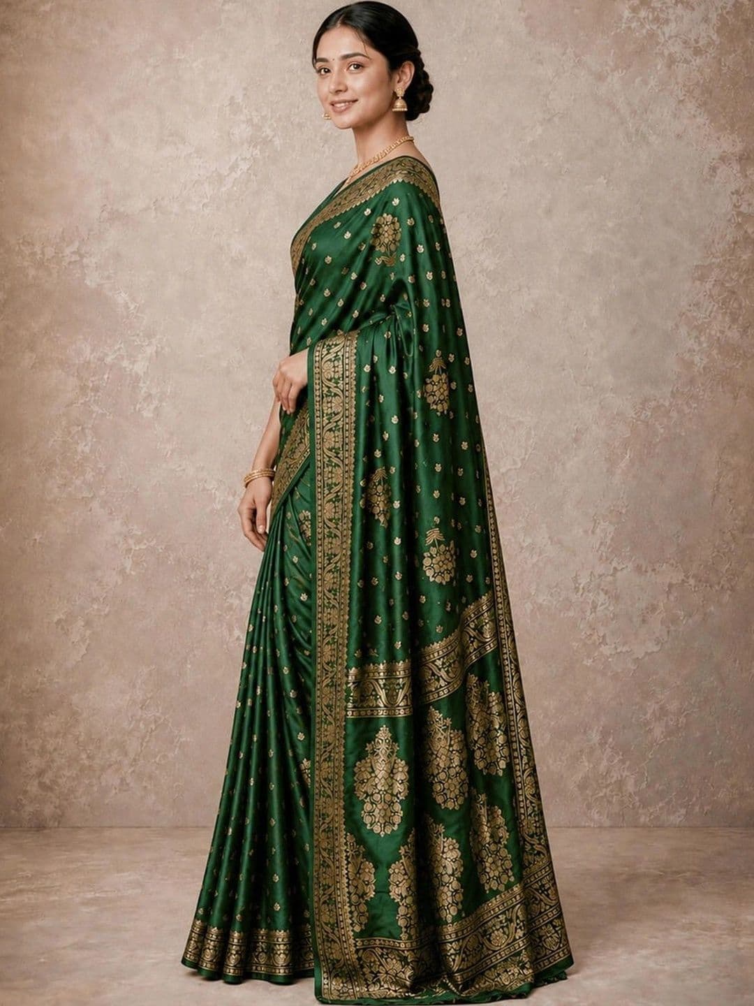 SAMANTHA Woven Design Zari Silk Blend Paithani Saree thumbnail 5