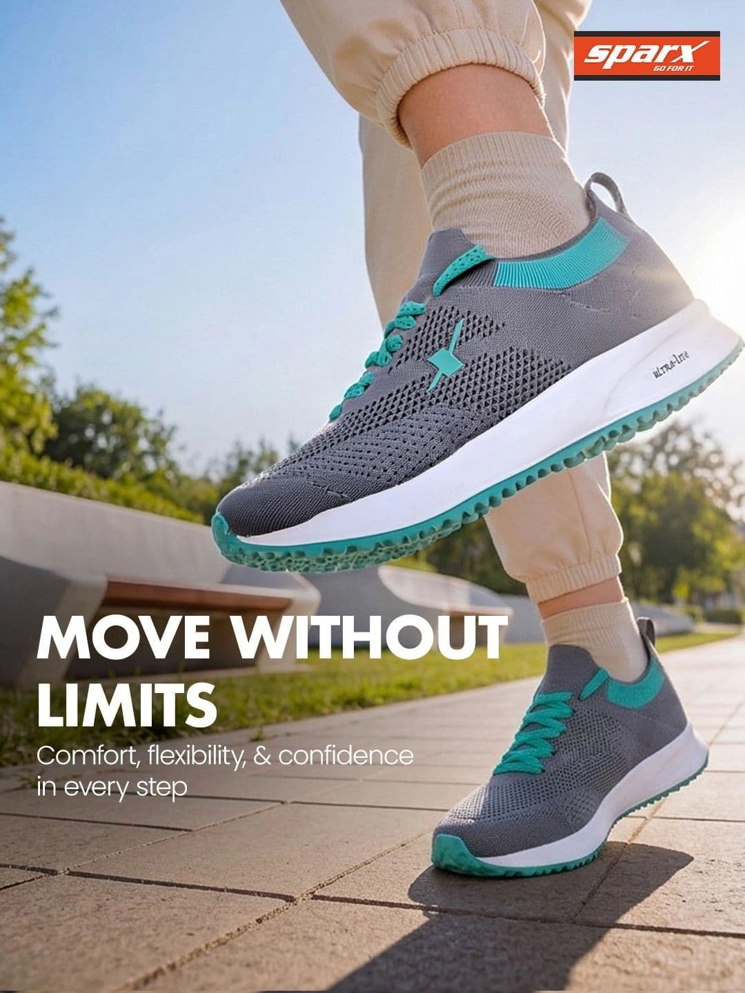 Sparx Women Lightweight Lace-Up Walking Shoes thumbnail 2