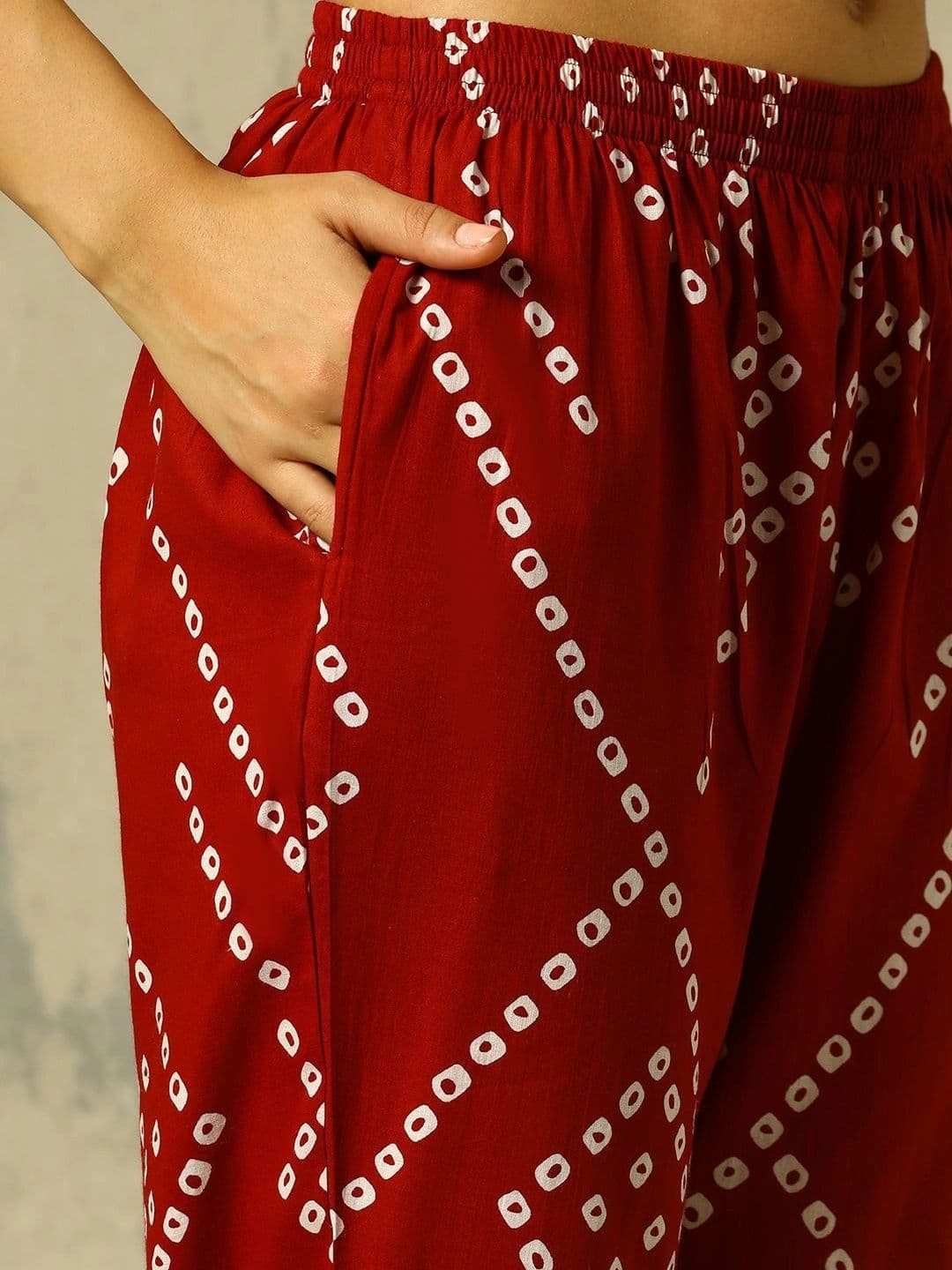 Anouk Women Printed Regular Pure Cotton Kurta with Trousers thumbnail 5
