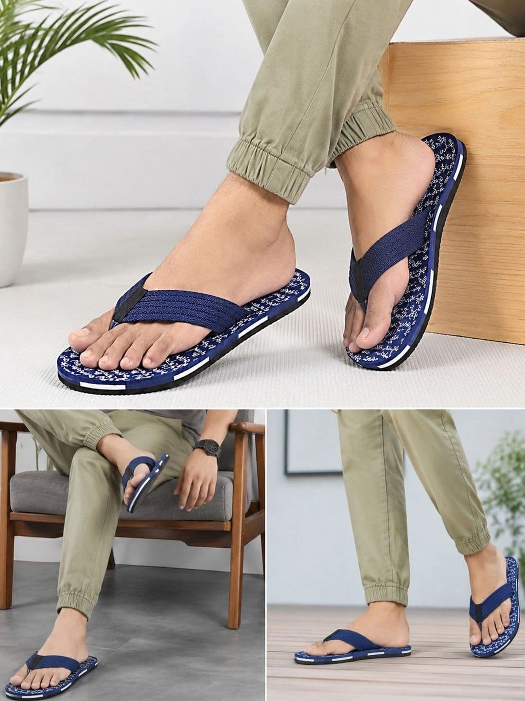 ENRIZZ Men Printed Thong Flip-Flops thumbnail 7