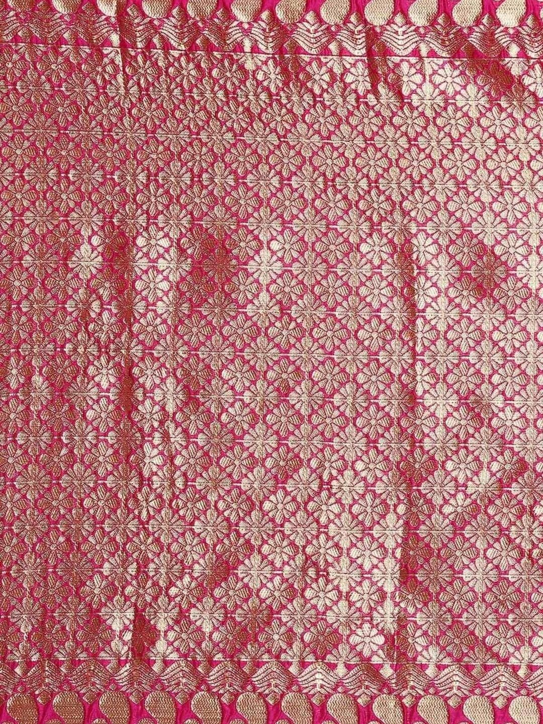 VS MALL Ethnic Motifs Zari Banarasi Saree thumbnail 4