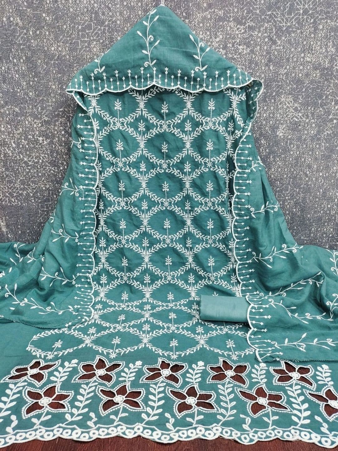 HMP Fashion Embroidered Unstitched Dress Material thumbnail 2