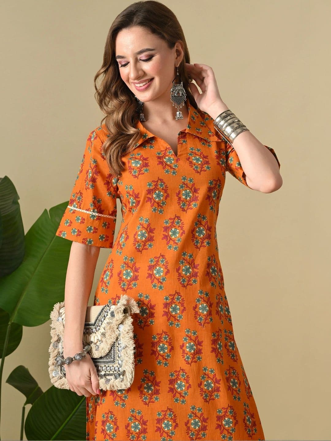 JEMCY Women Floral Printed Floral Kurta thumbnail 3