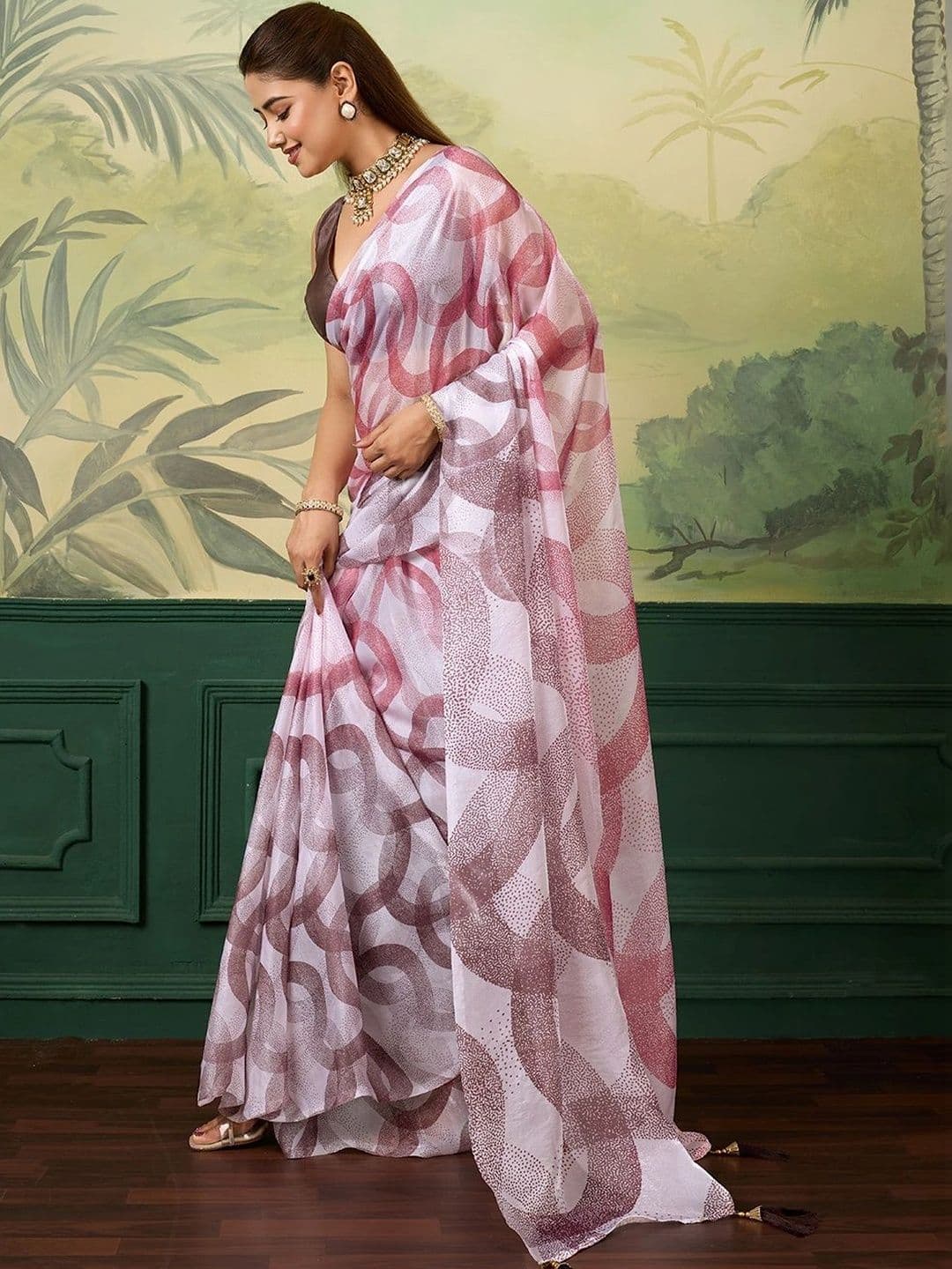 Mitera Satin Designer Saree thumbnail 2