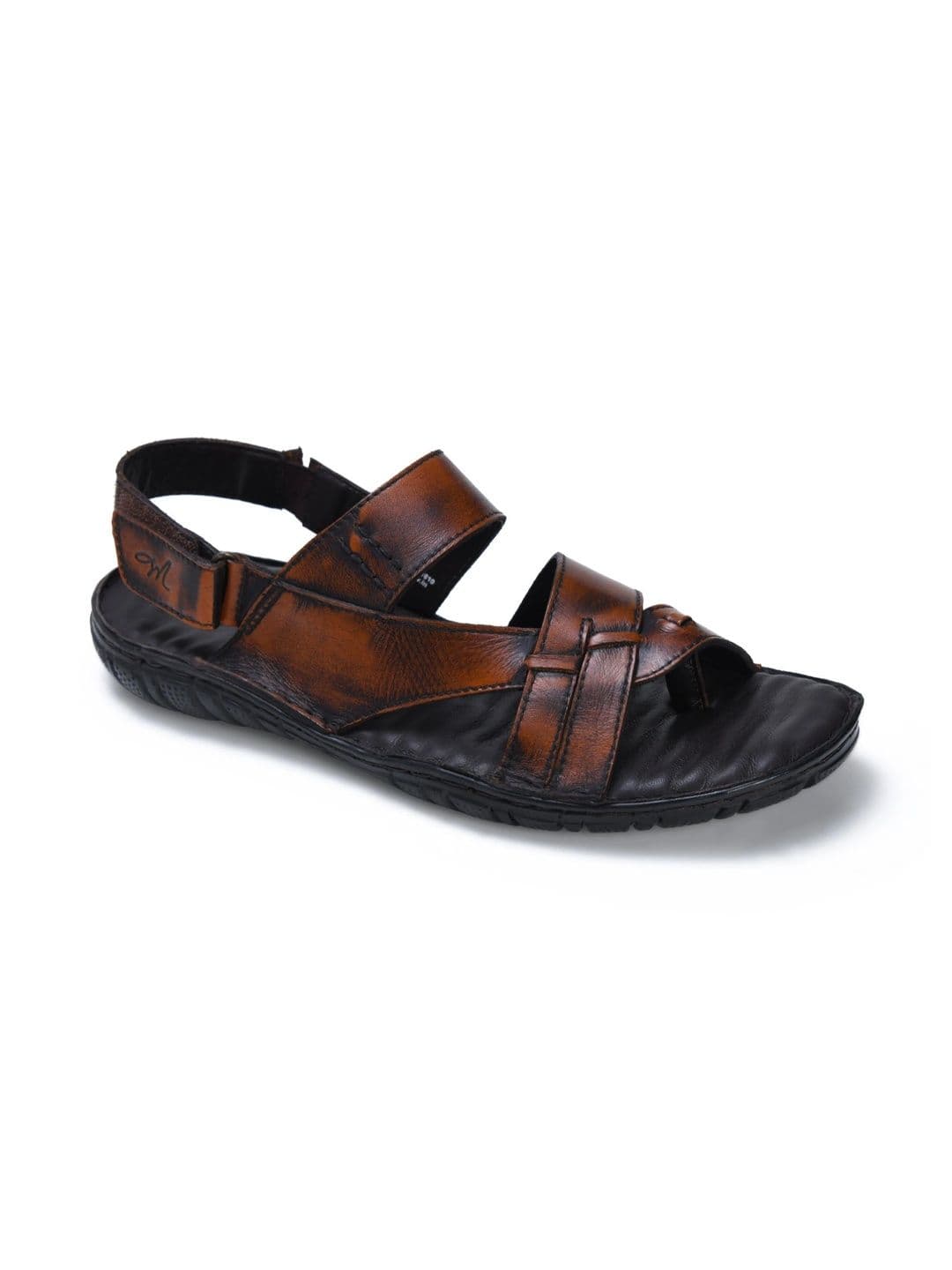 Mardi Gras Men Leather Comfort Sandals thumbnail 2