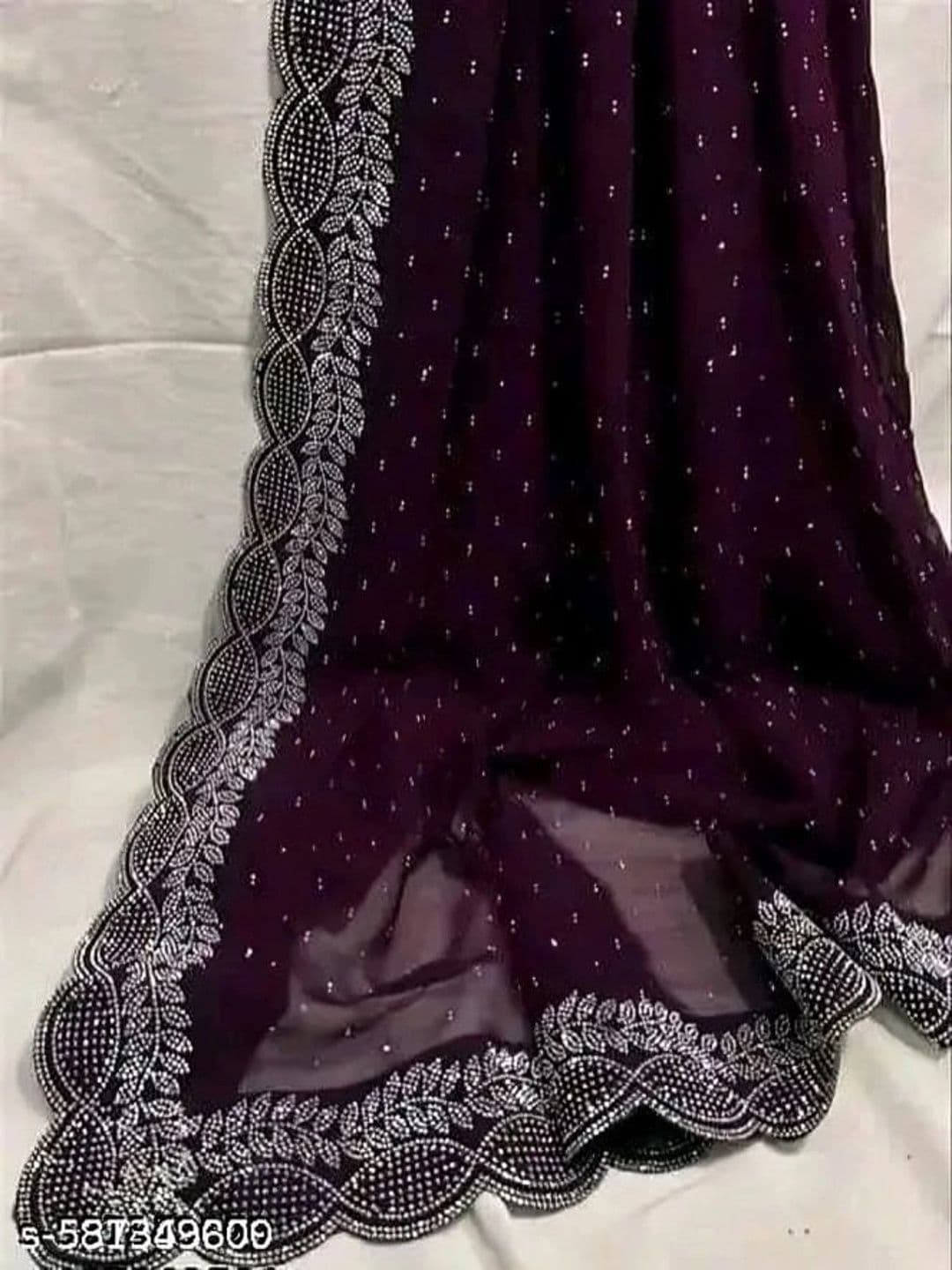 RENBRIZA Poly Georgette Saree thumbnail 5
