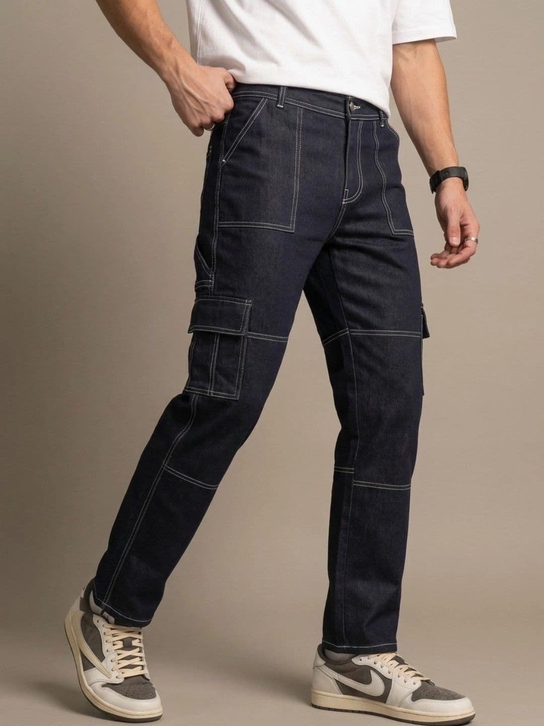 Encrypt Men Classic Regular Fit Mid-Rise Stretchable Jeans - view 1