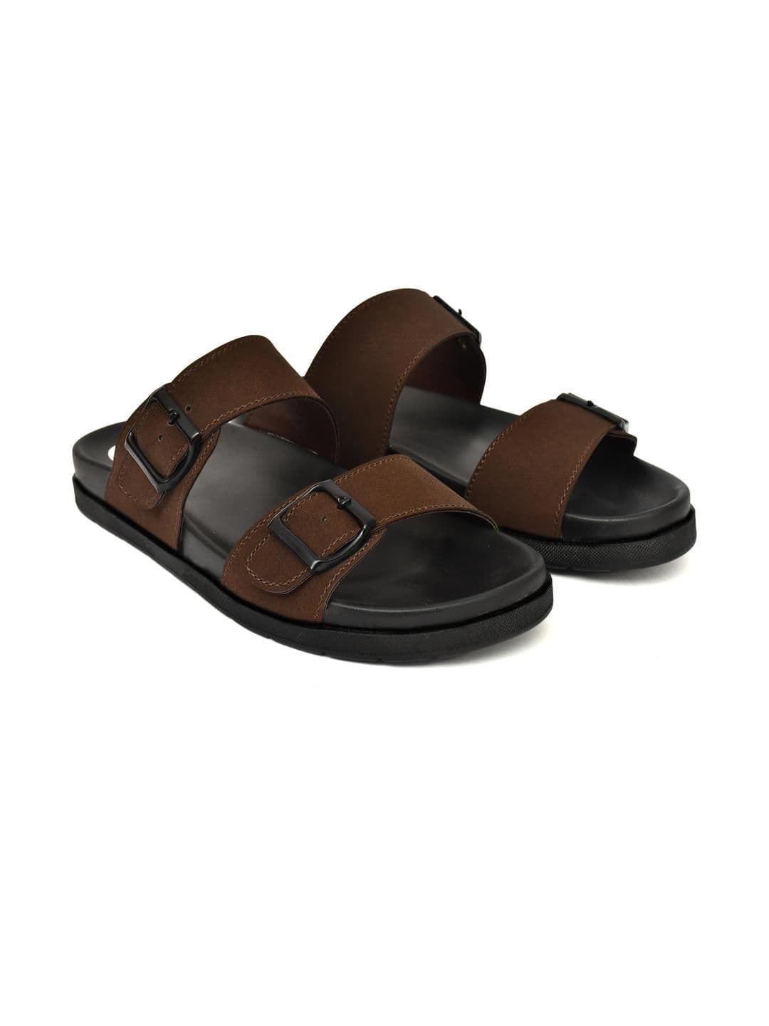 G L Trend Brown Leather Sandals thumbnail 2