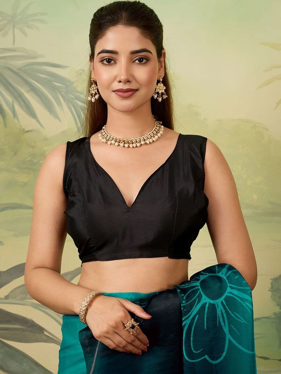 LeeliPeeri Designer Ombre Satin Designer Saree thumbnail 5
