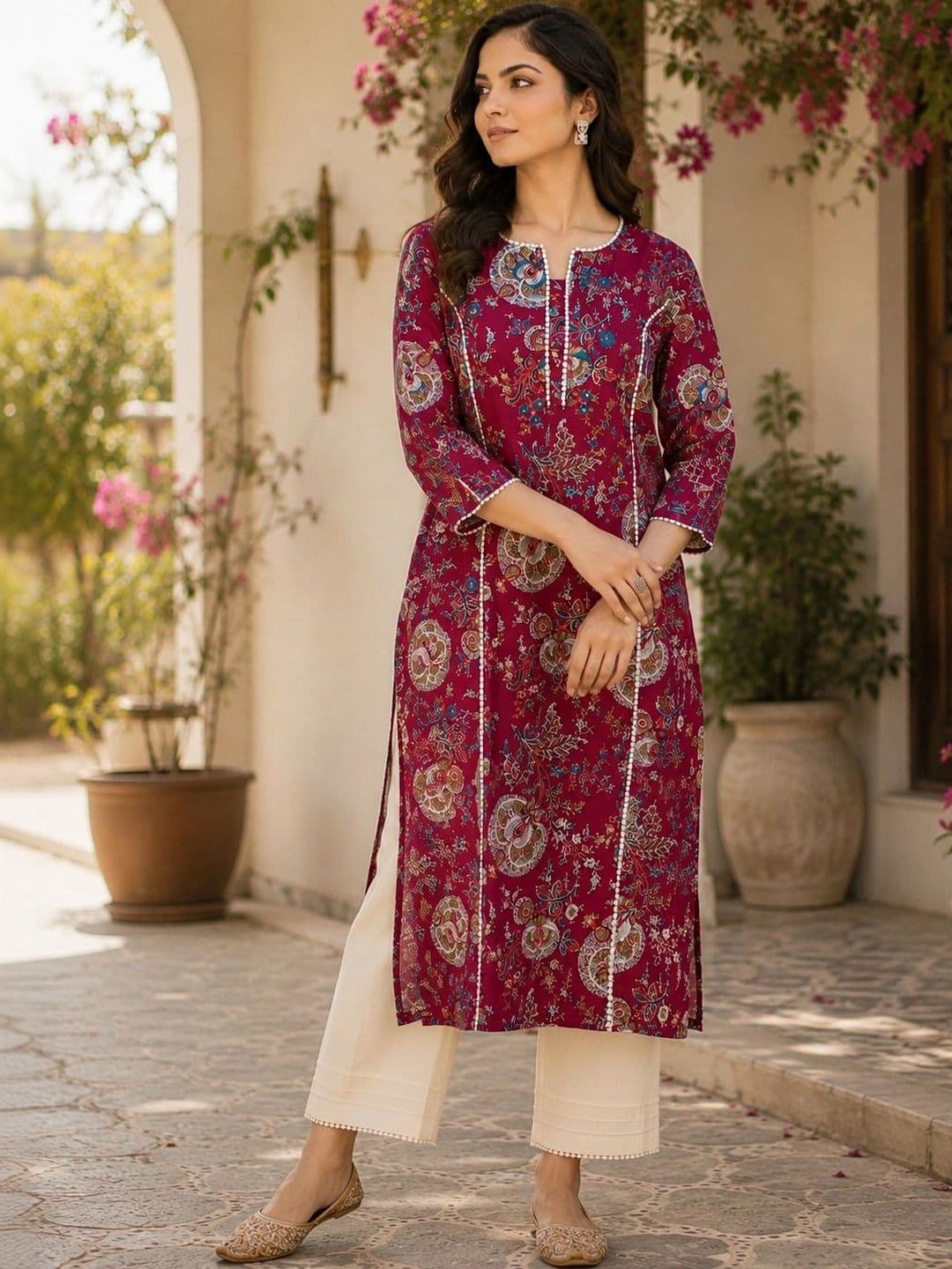 Hunaiza Women Ethnic Motifs Printed Kurta thumbnail 4