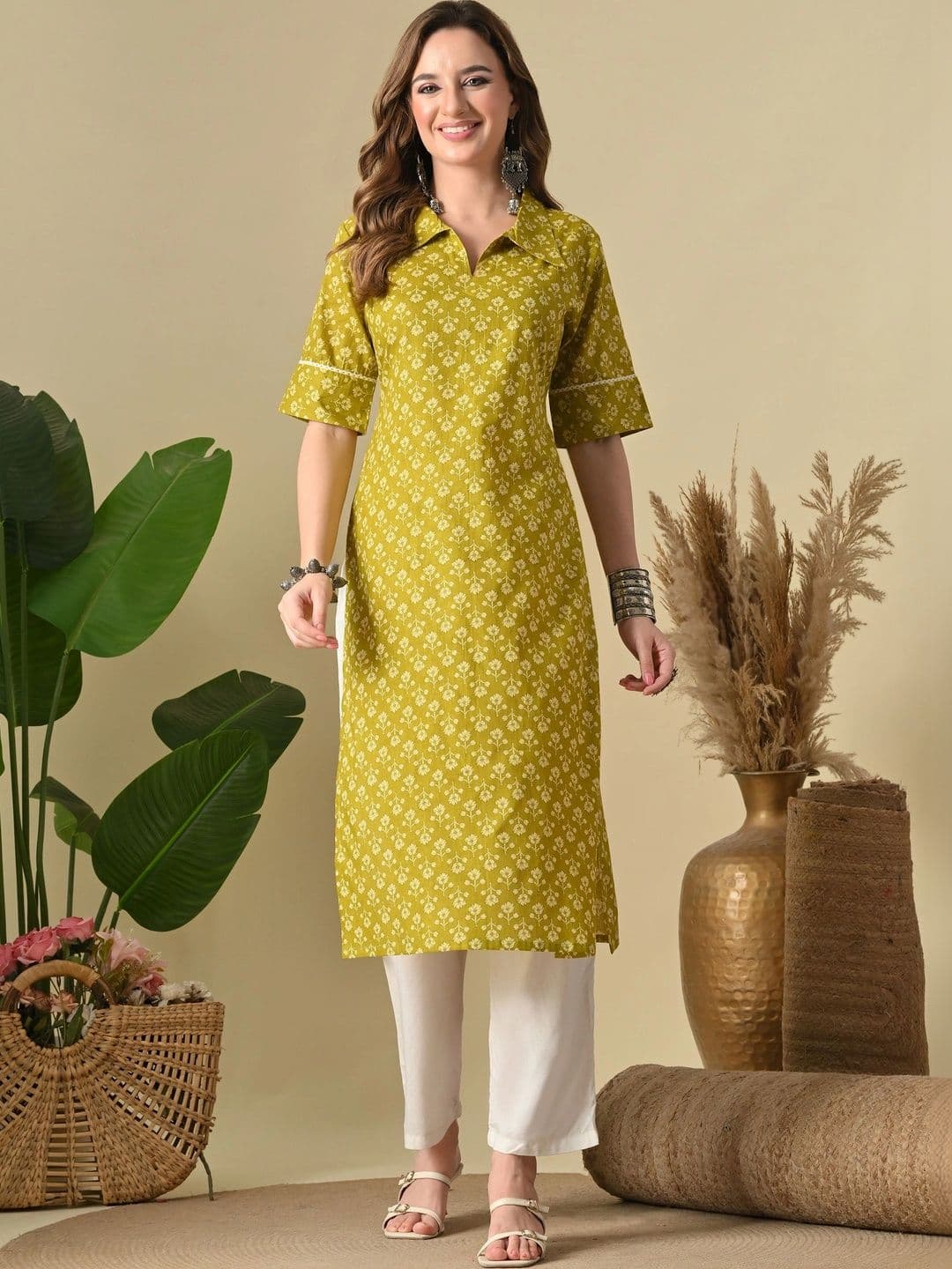 JEMCY Women Ethnic Motifs Printed Indie Prints Kurta thumbnail 3
