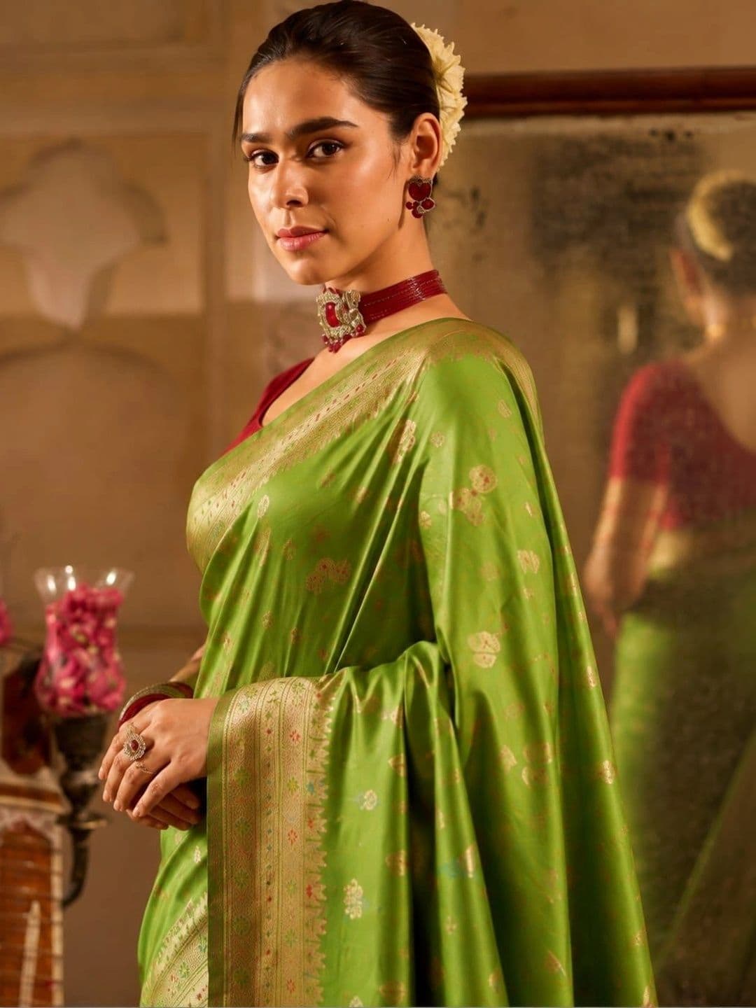 Moda Rapido Woven Design Zari Art Silk Designer Banarasi Saree thumbnail 2