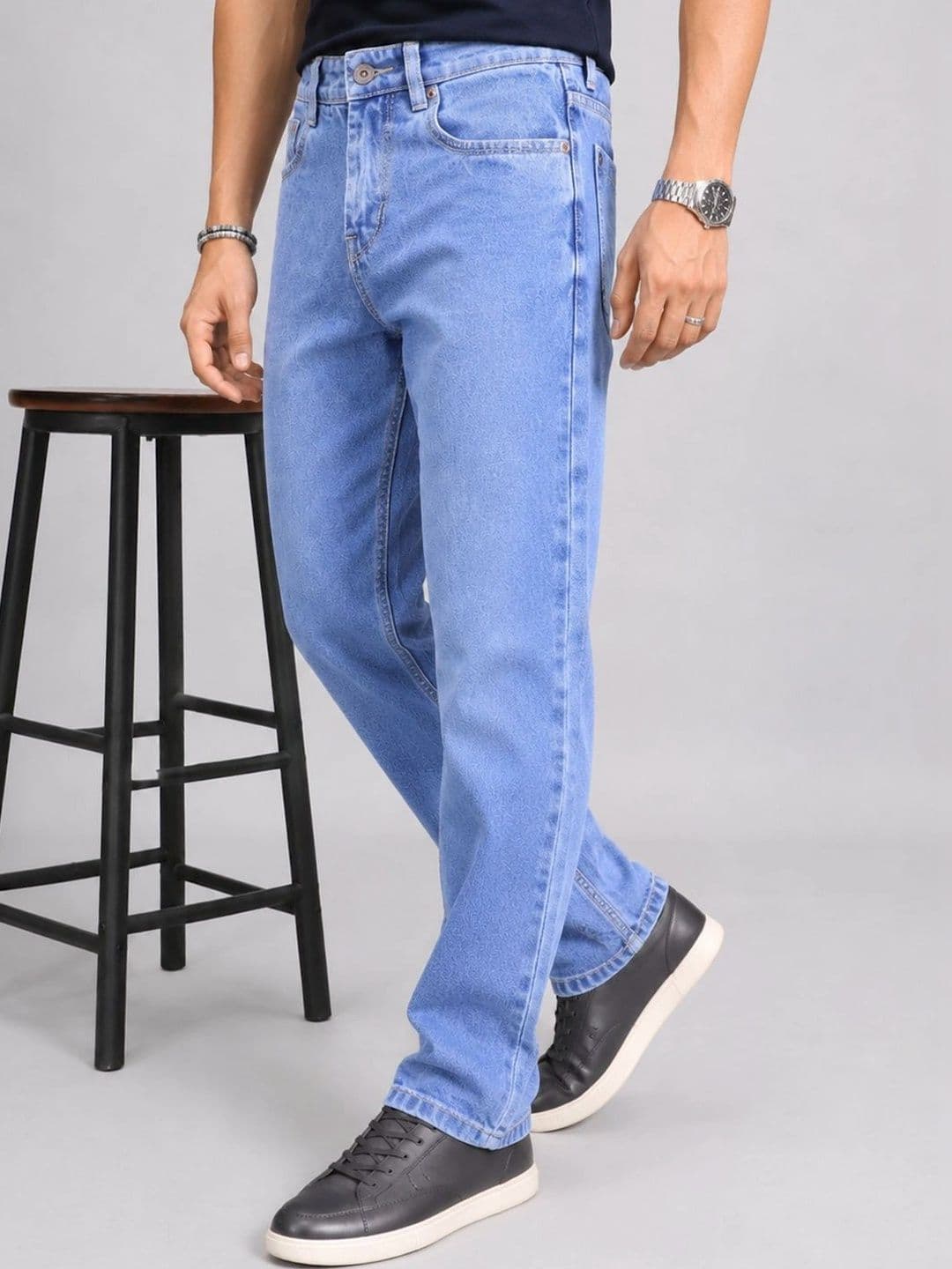 GEX Men Jean Straight Fit Mid-Rise Light Fade Jeans thumbnail 3