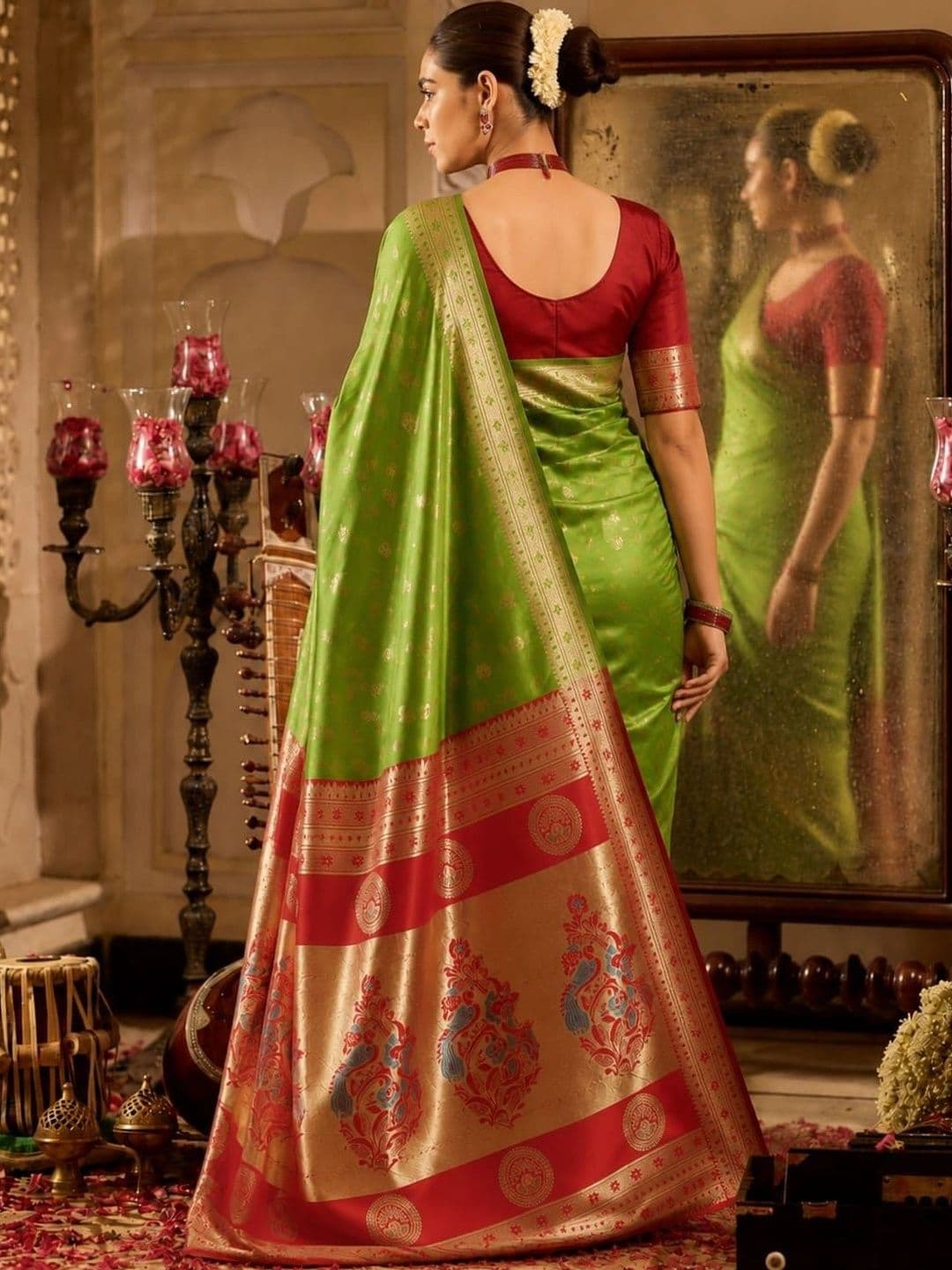 Moda Rapido Woven Design Zari Art Silk Designer Banarasi Saree thumbnail 4