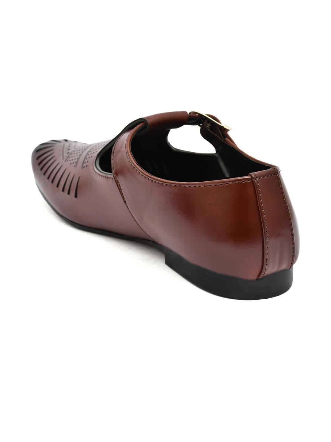 G L Trend Brown Synthetic Leather Sandals thumbnail 7