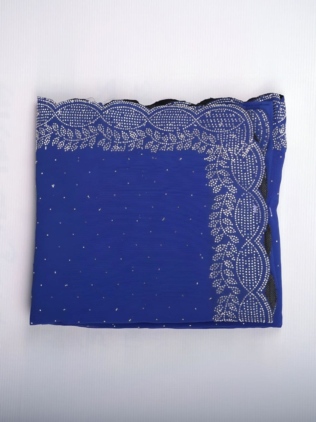 RENBRIZA Embellished Poly Chiffon Saree thumbnail 4