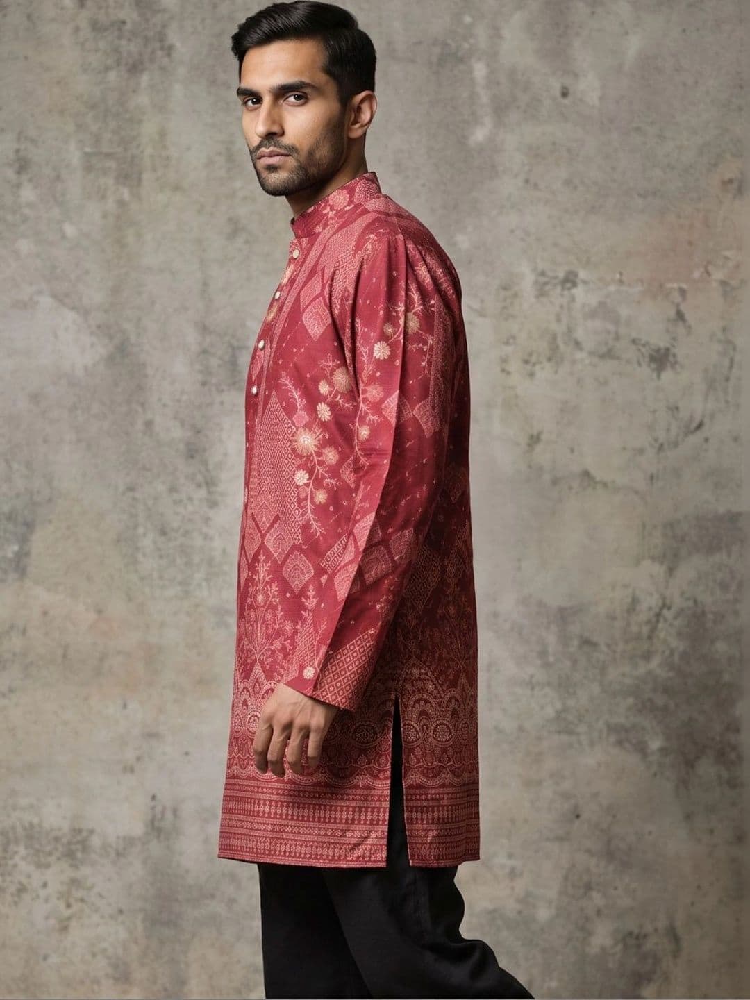 Jompers Men Ethnic Motifs Printed Kurta thumbnail 5