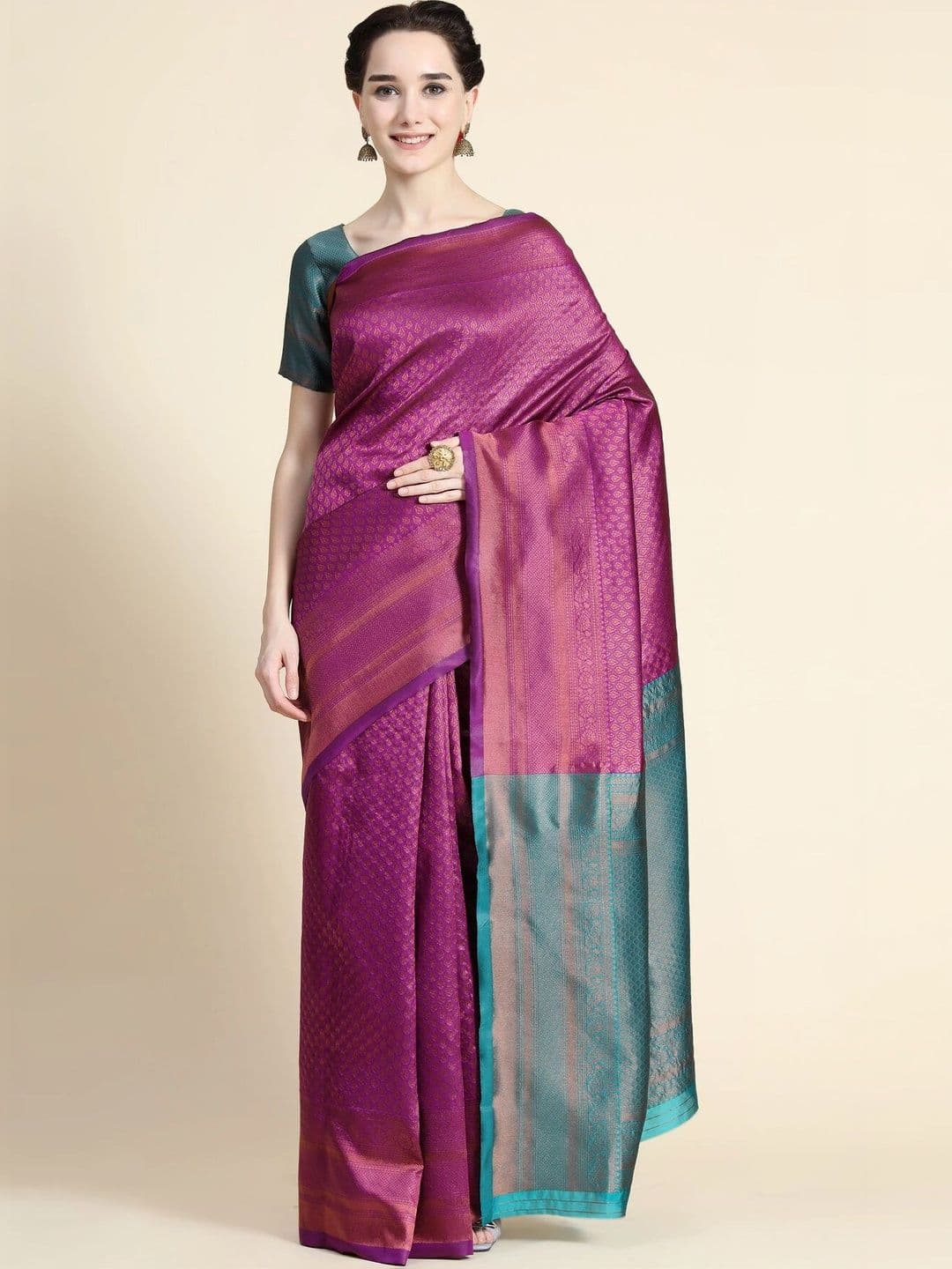 VS MALL Woven Design Zari Banarasi Saree - view 1