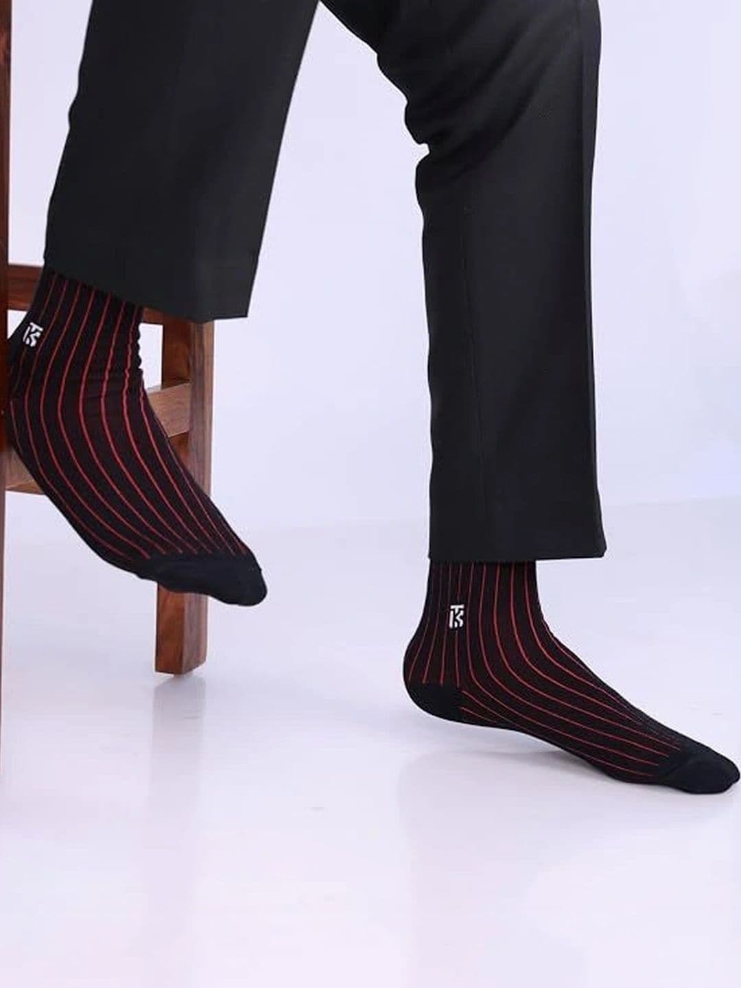 Kikitoes Men Pack of 2 Bamboo Assorted Patterned Above Ankle Length Socks thumbnail 5