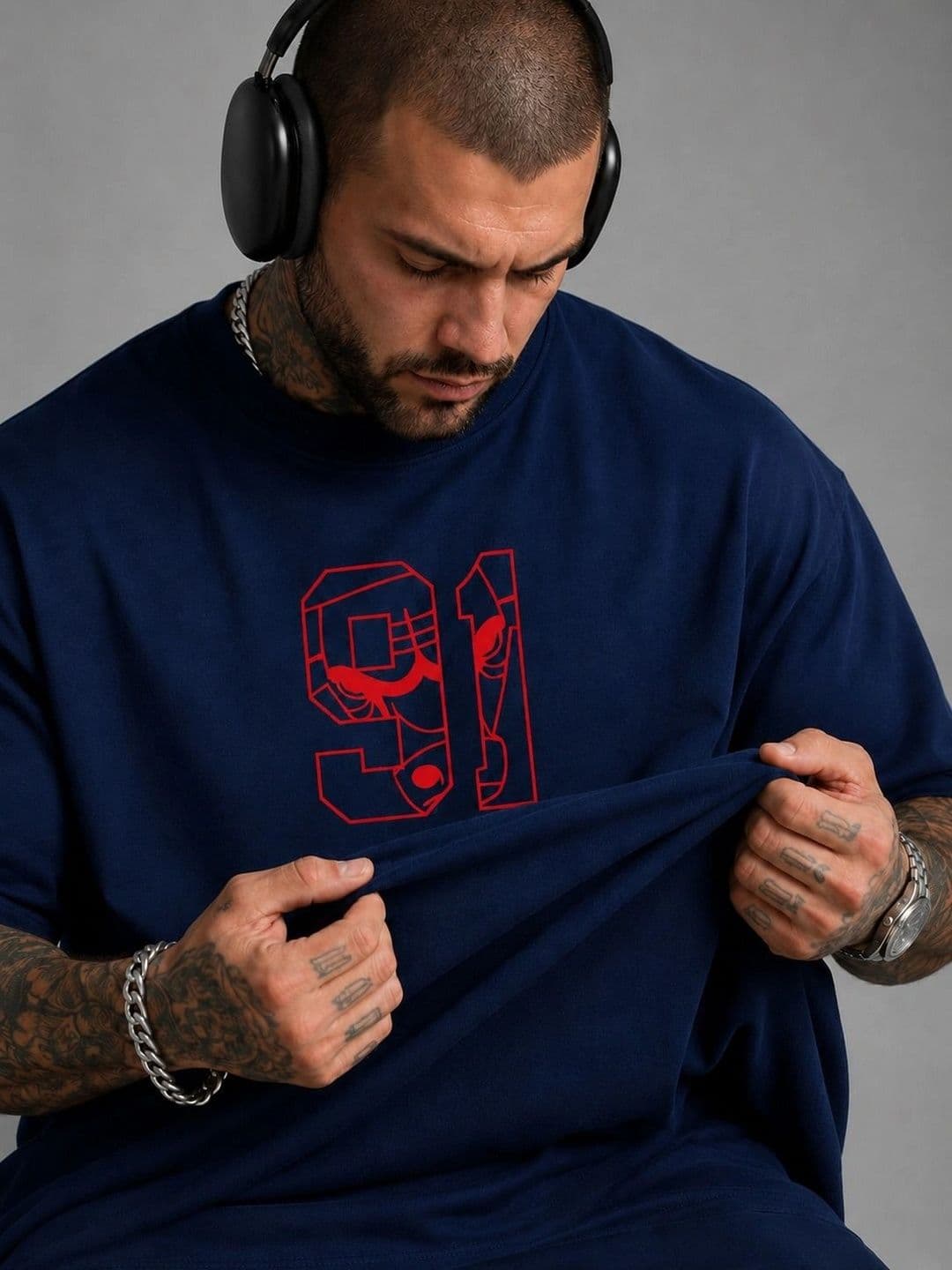 Moda Rapido Men Printed Drop-Shoulder Sleeves T-shirt thumbnail 5
