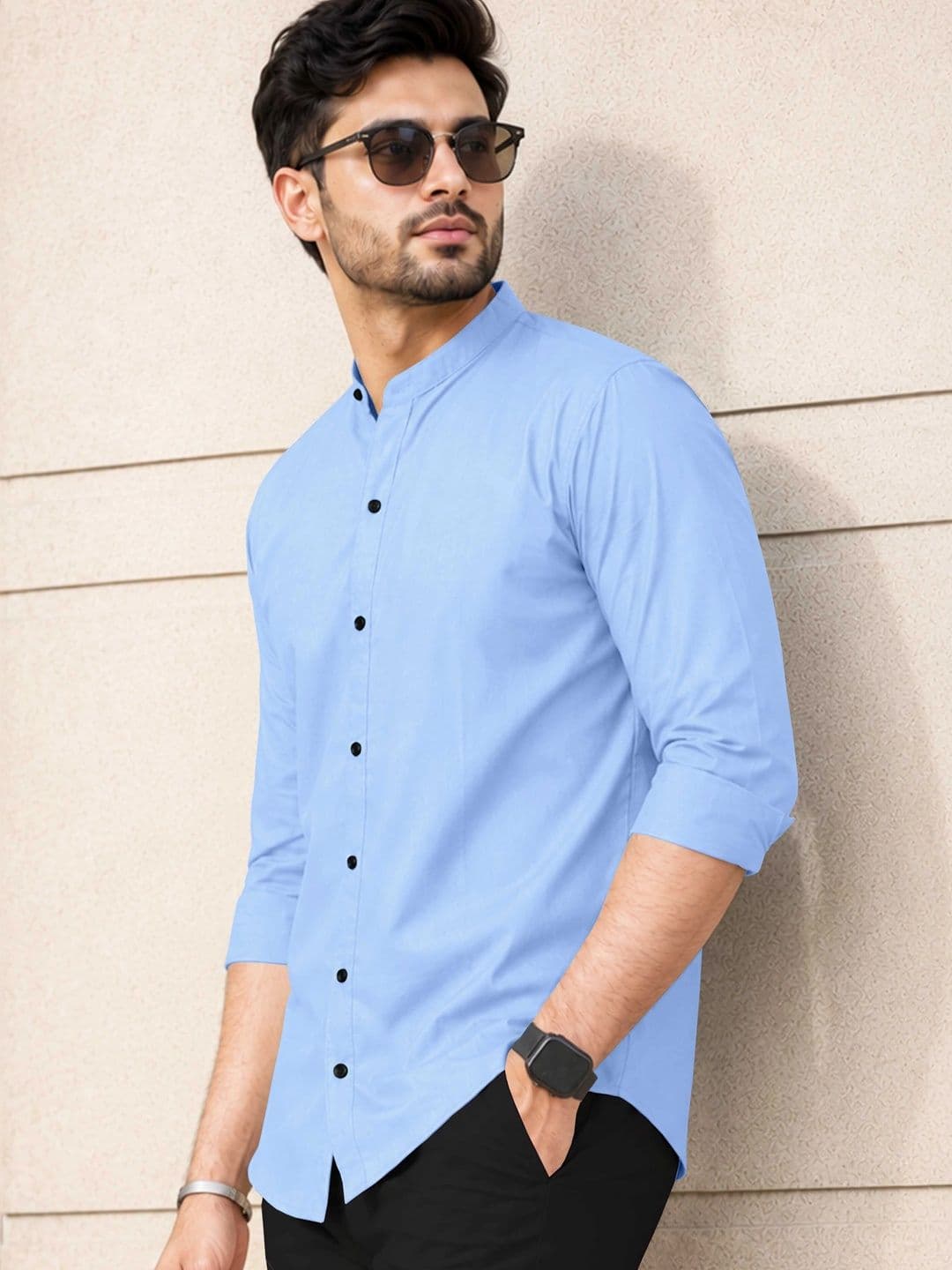 VeBNoR Men Solid Standard Fit Casual Shirt thumbnail 2