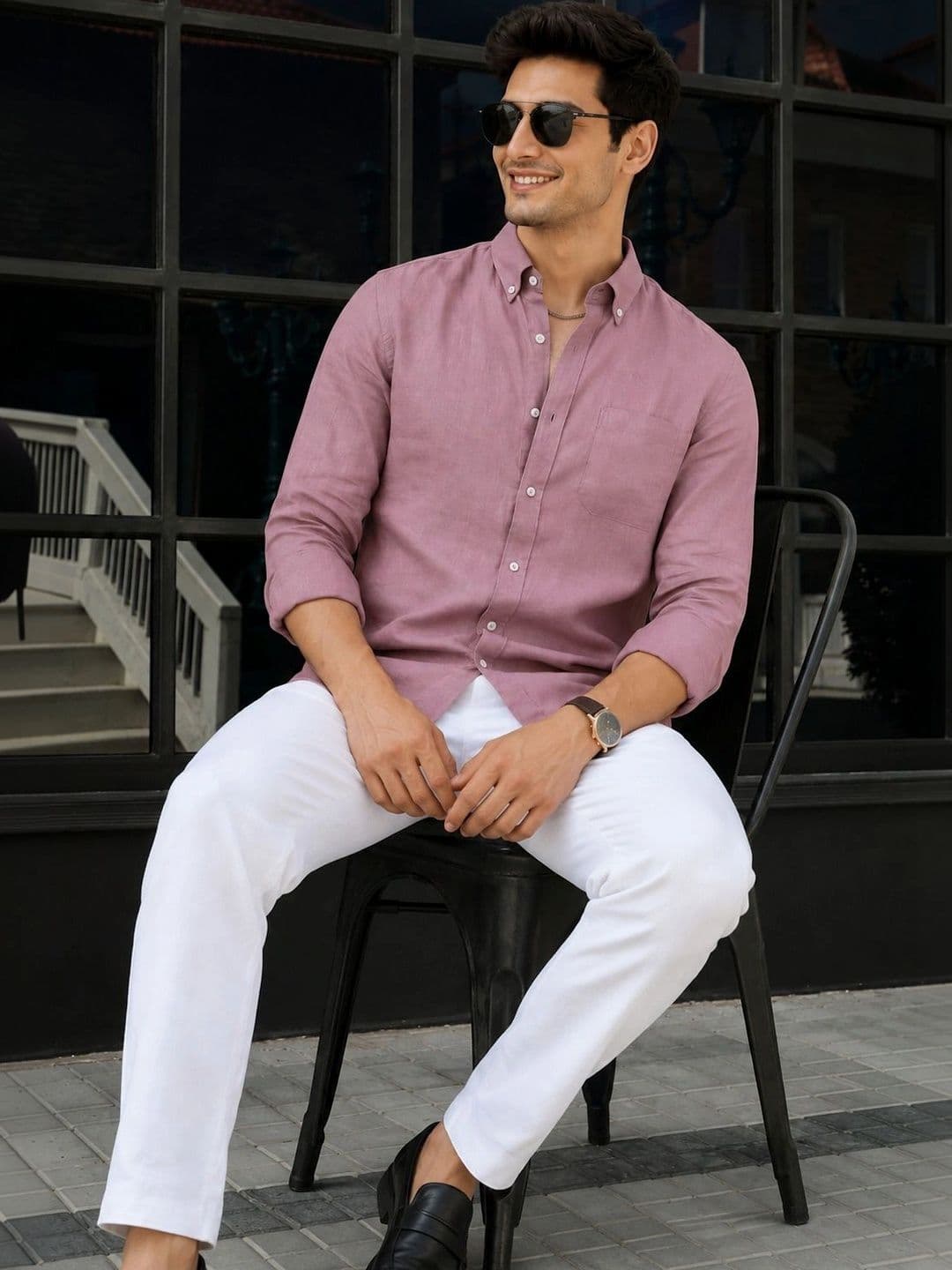 HERE&NOW Men Standard Slim Fit Casual Shirt thumbnail 5