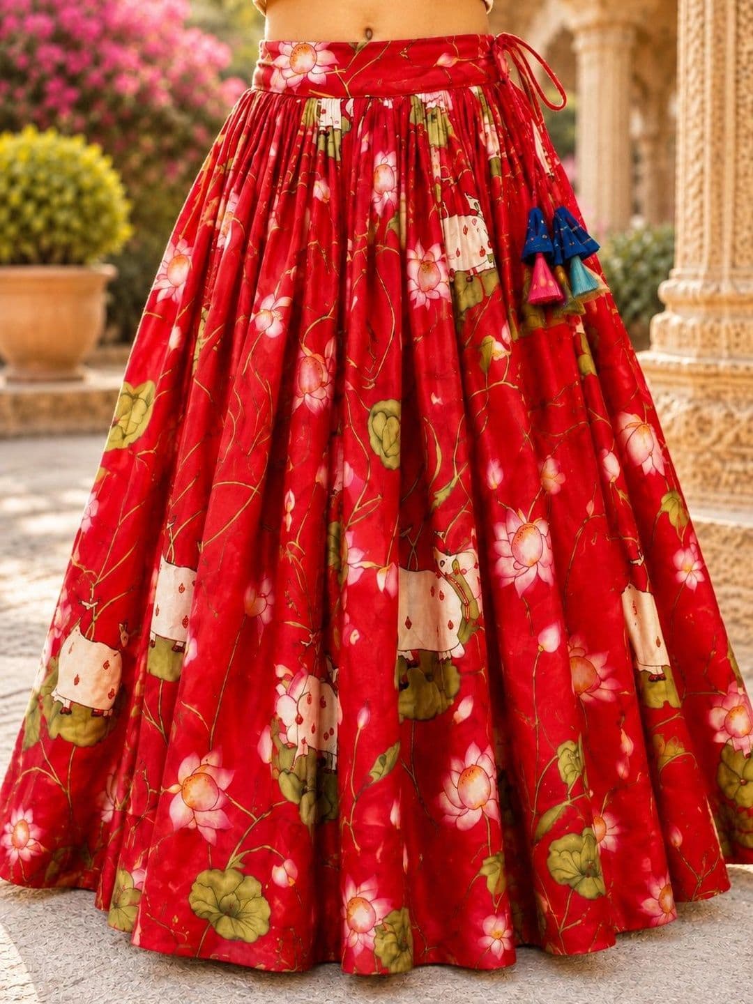 Sangria Girls Printed Ready to Wear Lehenga & thumbnail 4