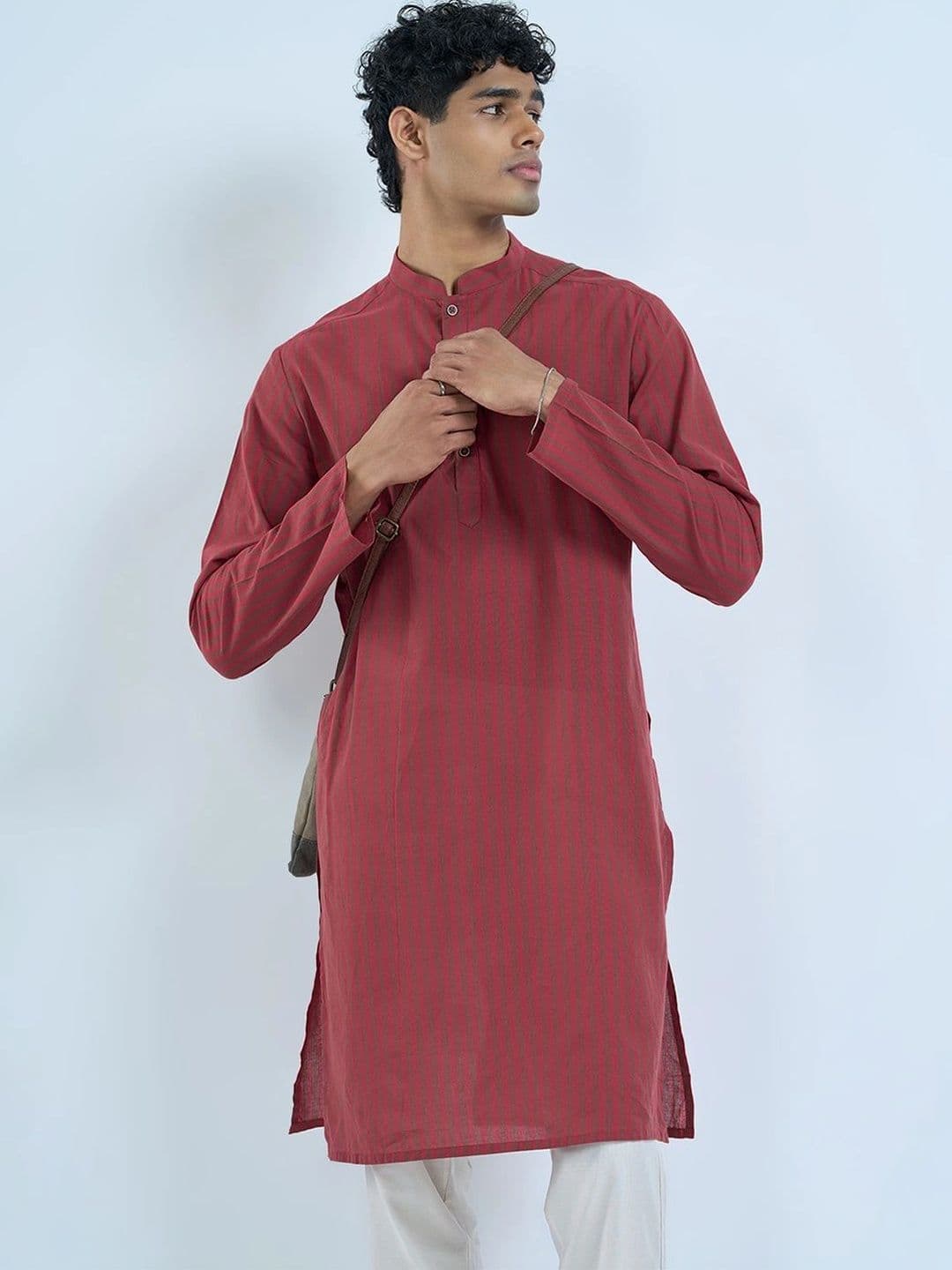 indus route by Pantaloons Men Striped Kurta - view 1