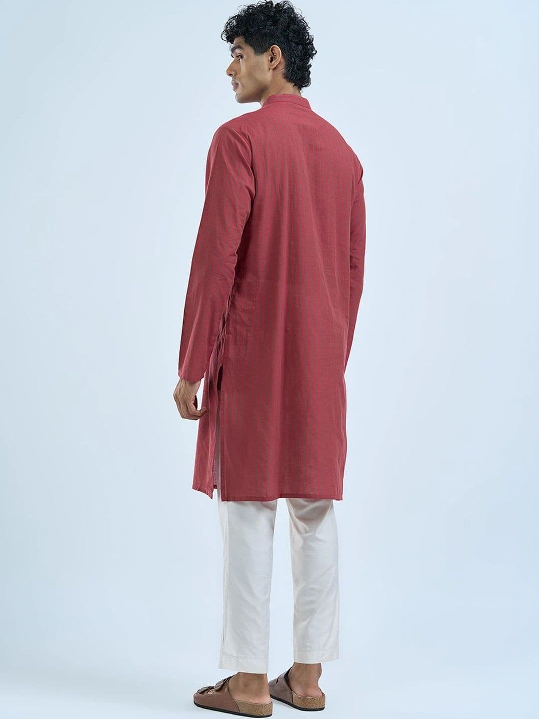 indus route by Pantaloons Men Striped Kurta thumbnail 3
