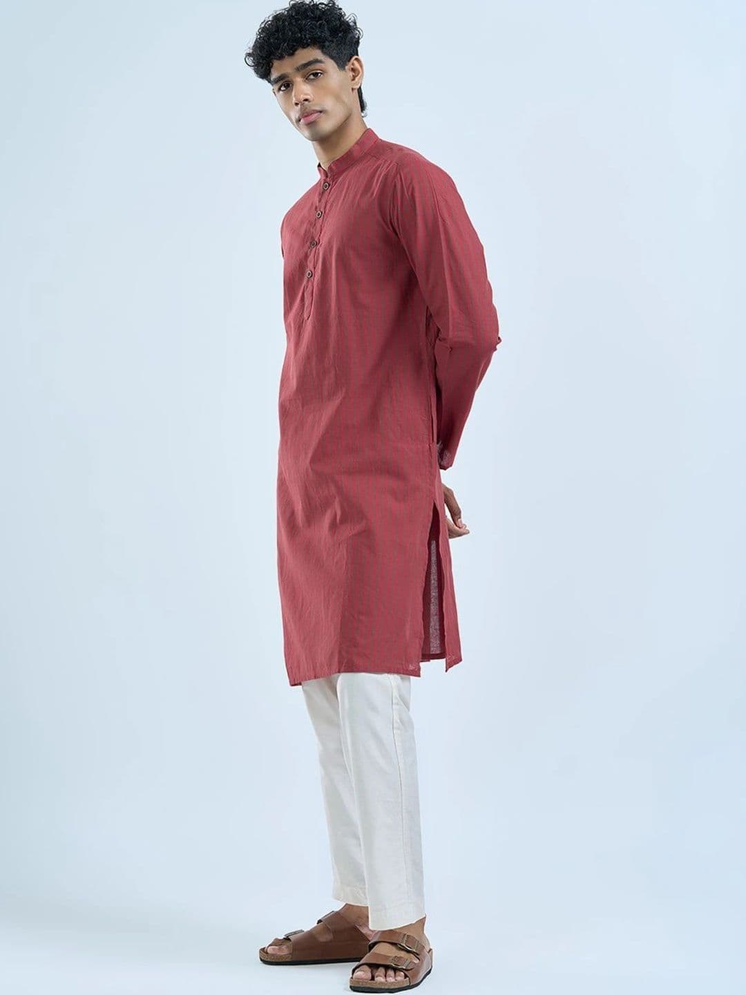 indus route by Pantaloons Men Striped Kurta thumbnail 2