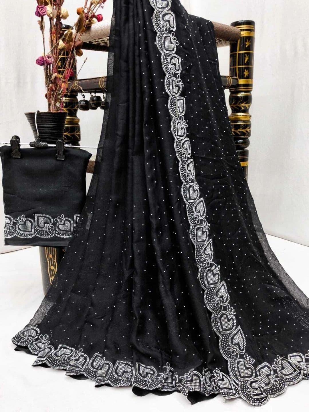RENBRIZA Poly Georgette Saree thumbnail 4