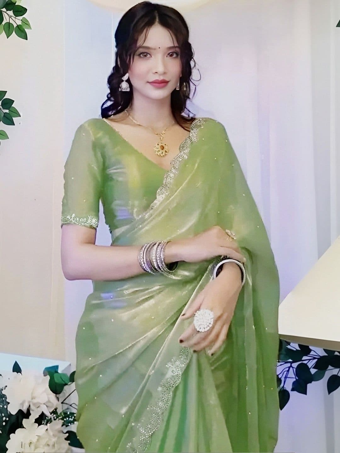 RENBRIZA Net Saree - view 1
