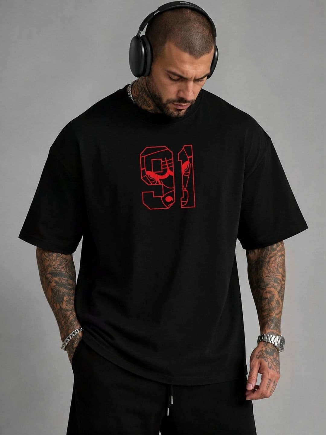 Moda Rapido Men Printed Drop-Shoulder Sleeves T-shirt - view 1