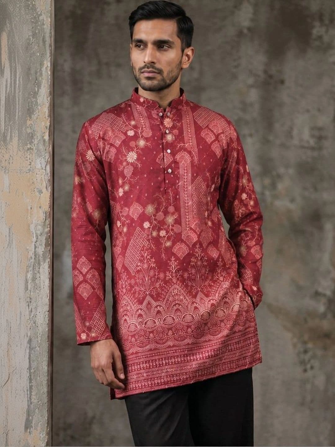 Jompers Men Ethnic Motifs Printed Kurta thumbnail 4
