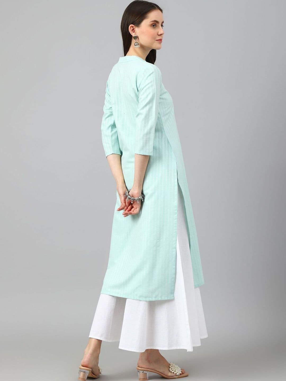 Anouk Women Striped Kurta thumbnail 6