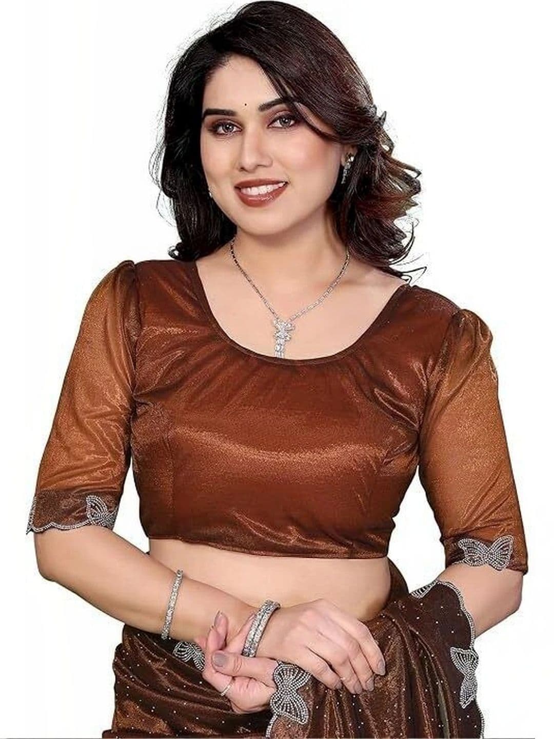 RENBRIZA Embroidered Saree thumbnail 4