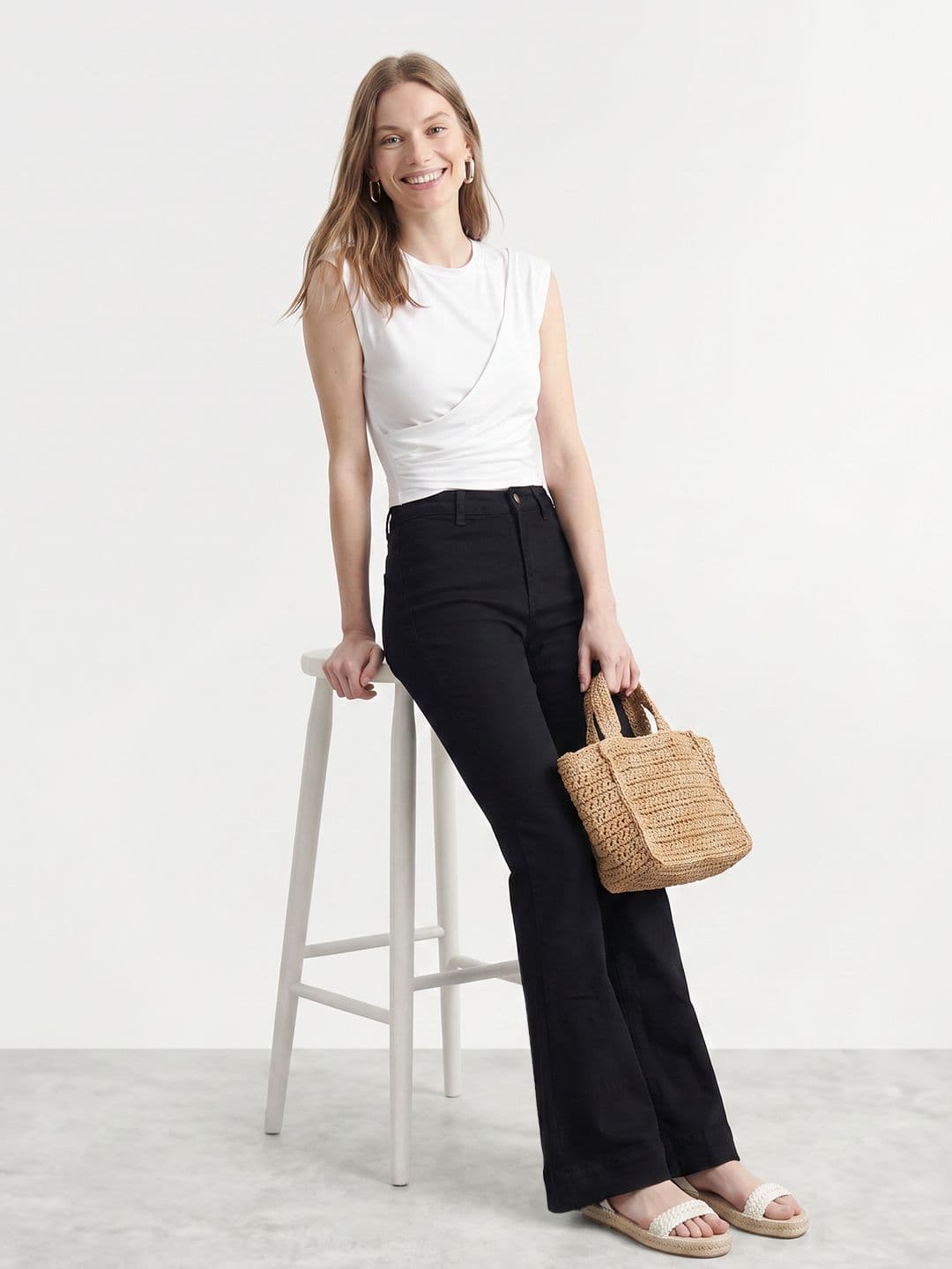 Mast & Harbour Women Slim Bootcut Fit High-Rise Jeans thumbnail 2