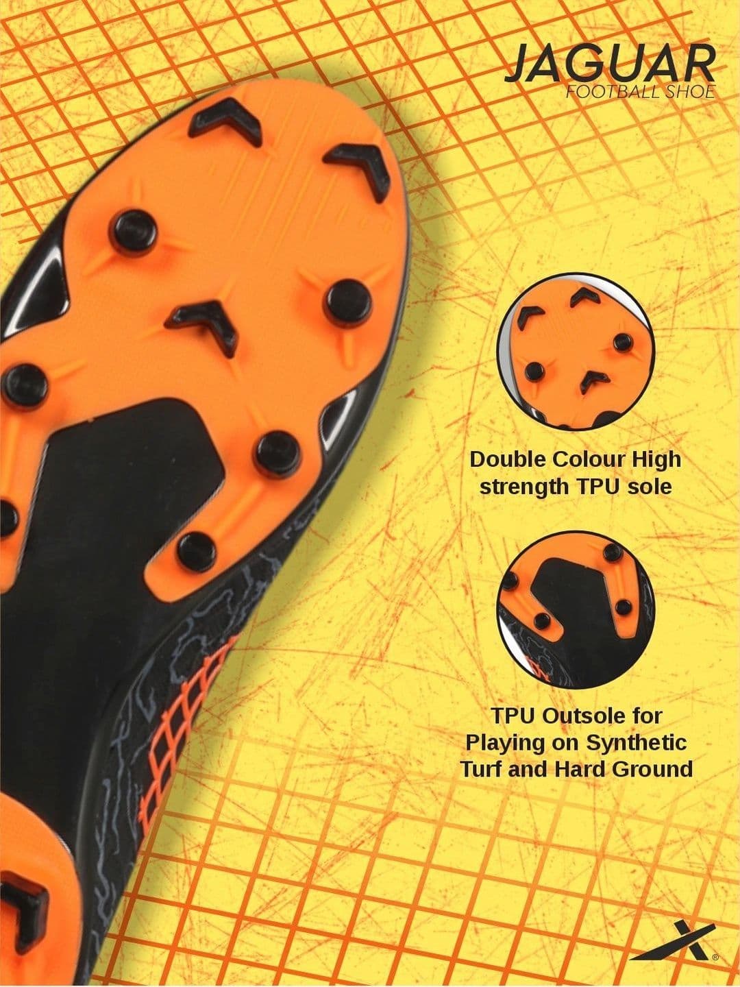 VECTOR X Soccer Studs PU Synthetic & Textile Upper with Rib Ankle TPU Sole Football Shoes thumbnail 3