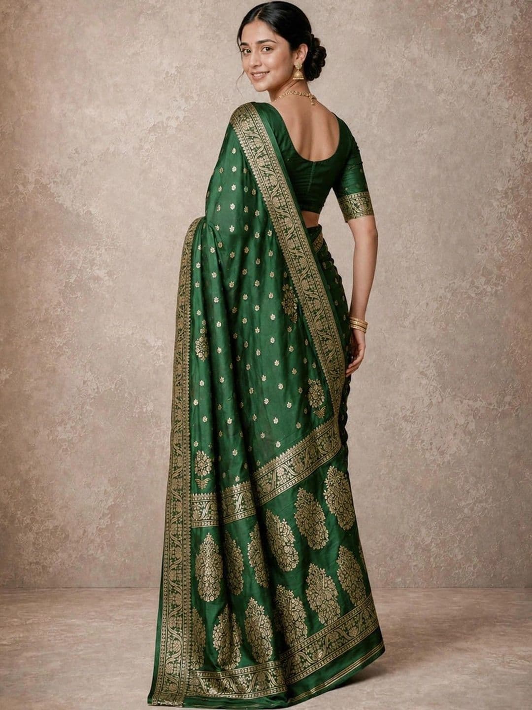 SAMANTHA Woven Design Zari Silk Blend Paithani Saree thumbnail 7