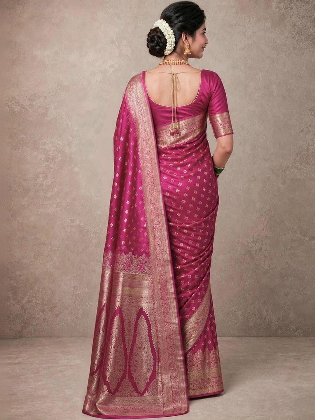 SAMANTHA Woven Design Zari Silk Blend Paithani Saree thumbnail 2