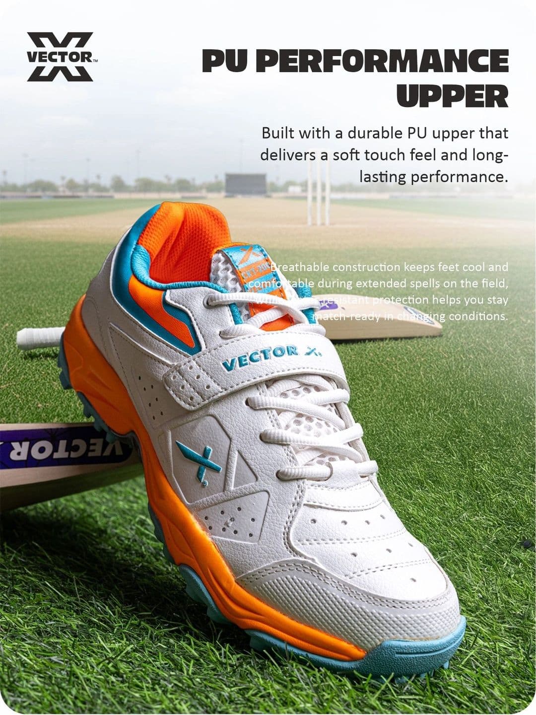 VECTOR X CKT 200 PU Material with Rubber Sole All Rounder Cricket Shoes thumbnail 5